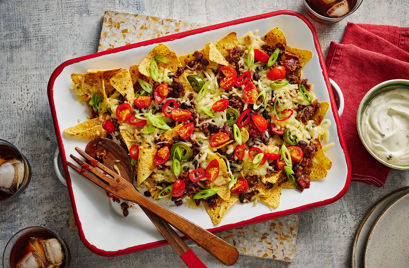 Taco beef nachos recipe