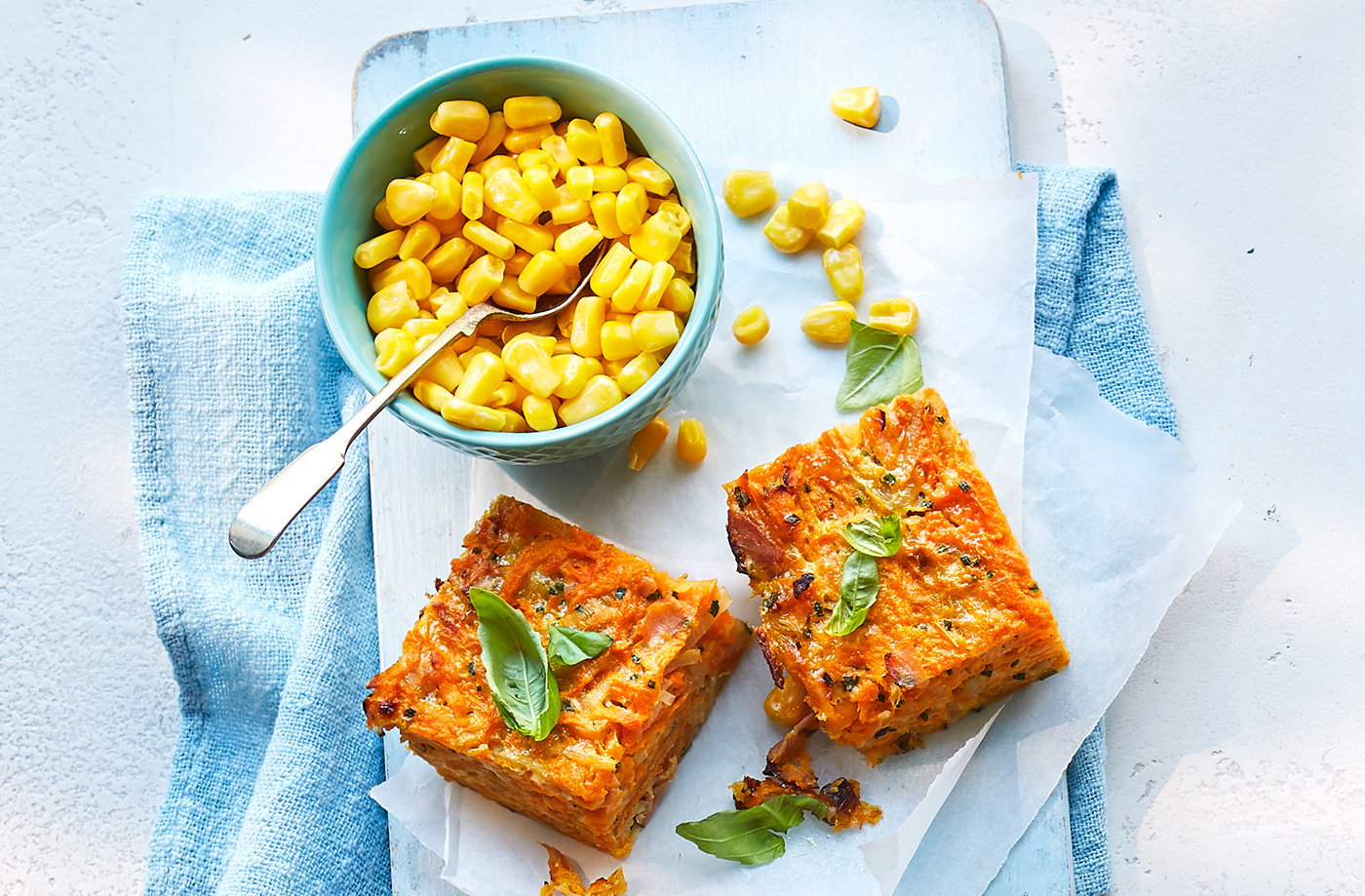 Ham and sweet potato slice recipe