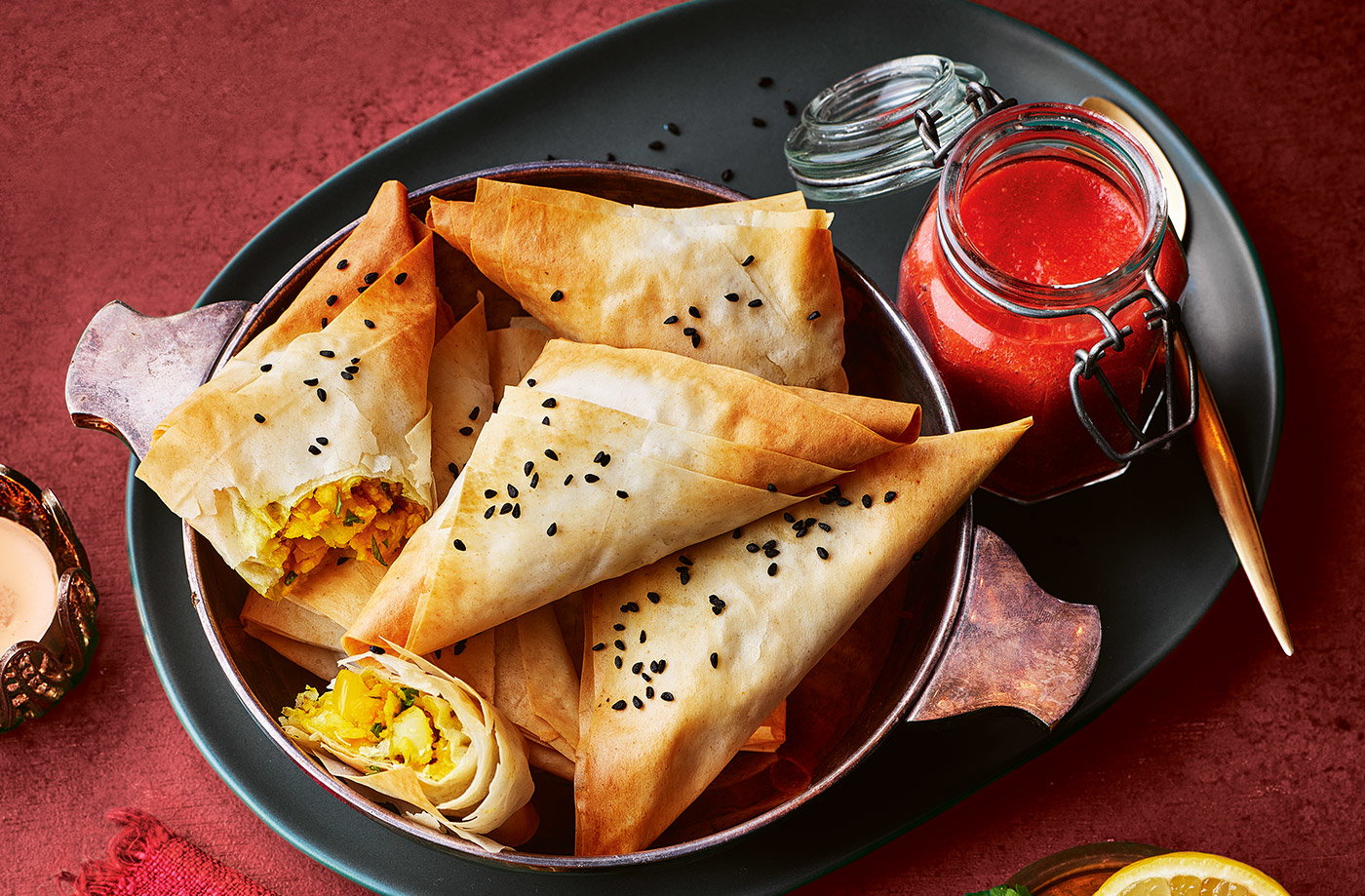 Masala dosa filo samosas recipe