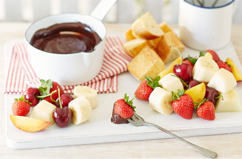 The traditional fondue has been given a sweet twist in this deliciously indulgent dessert