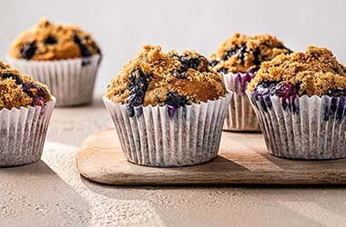 Blueberry bran muffins