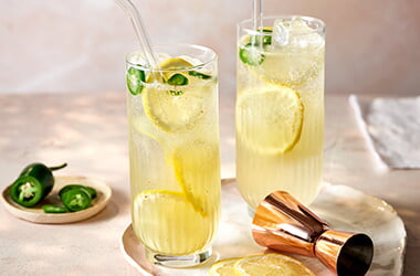 Boozy spiced lemonade