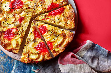 Cheese and chilli jam tortilla