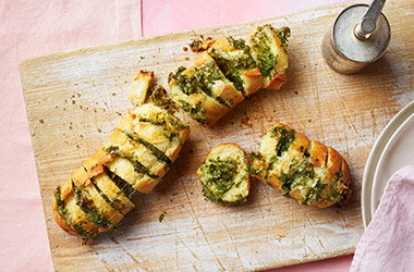 Cheesy hasselback garlic bread
