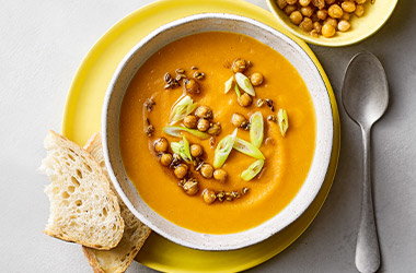 Spiced sweet potato soup