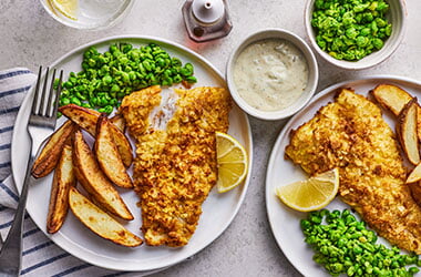 Air-fryer salt ’n' vinegar crispy fish