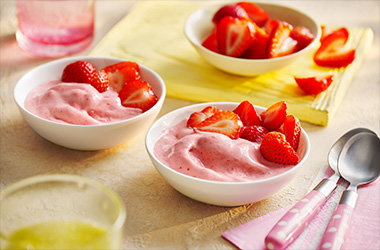 Strawberry and banana ‘nice cream’