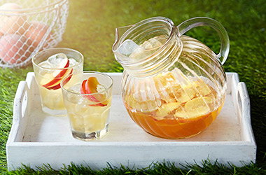 Honeysuckle peach iced tea