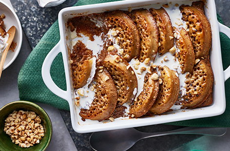 Try this luxurious twist on a classic. We've chosen milk chocolate here, but this will work just as well with dark if preferred. Serve with a drizzle of cream for a decadent dessert.