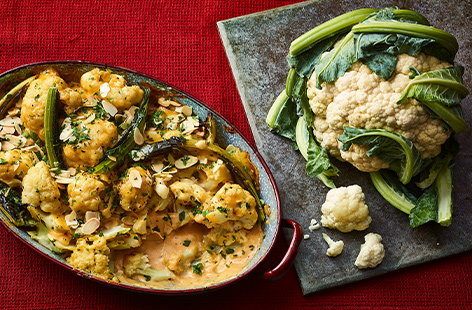 Classic cauliflower cheese gets an upgrade with a herby parsley crumbed top and flaked almonds for a wonderful, warming side for your next Sunday roast
