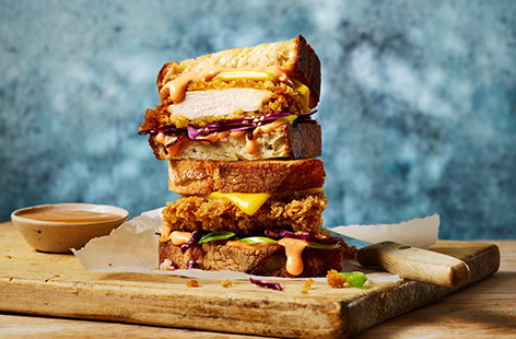 Katsu chicken toastie