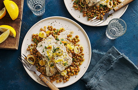 This beautiful cider-infused dish is full of flavour, with fresh white fish, crème fraîche and refreshing lemon. Ready in just 30 minutes, it's the perfect easy recipe for a quick dinner for two