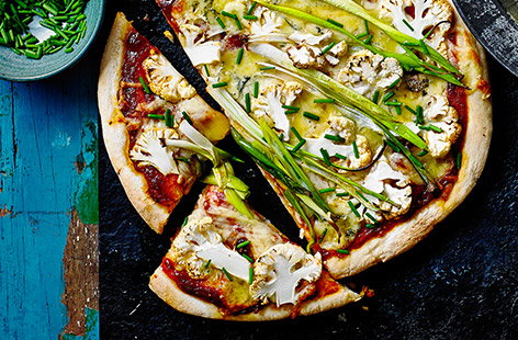 A versatile brassica that can be roasted, fried or steamed, leaves and all; the humble cauliflower shines in this simple pizza recipe