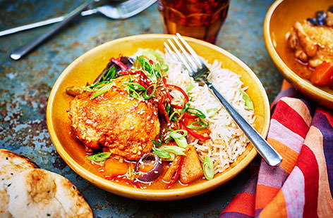 Flavoured with an aromatic blend of miso, soy sauce, spices and honey, this is a chicken and potato stew, Korean style. Perfect for packing some serious flavour into your dinner, this supper is one of chef and author Jordan Bourke's favourite midweek meals