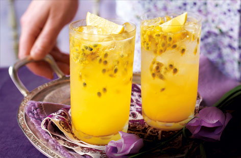 Combine passion fruit with lemon and a splash of gin for this vibrant and sweet cocktail