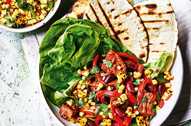 Jackfruit tortilla bowls