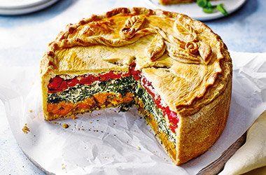 Rainbow picnic pie