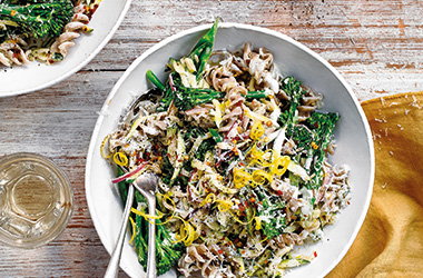 Spiced broccoli fusilli
