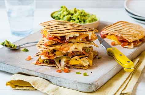 BBQ chicken quesadilla