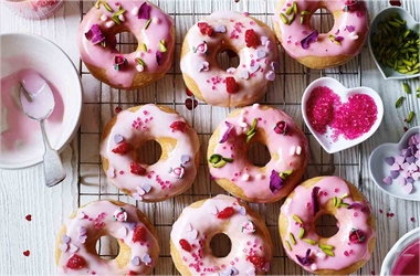 Pretty pink doughnuts